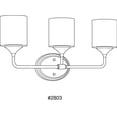 thumbnail image 2 of Progress Lighting Lynzie 3-Light Bath Fixture, Polished Chrome, Etched White Glass Shades, 2 of 2
