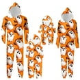 thumbnail image 5 of Matching Halloween Pajamas for Family Ghost Print Pajamas Hooded Halloween Onesies Adult Loungewear Sleepwear Family Matching Pajamas 4T, 5 of 5