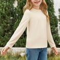thumbnail image 5 of Coerni Toddler Baby Girls Long Sleeve Shirts Soft Cotton Long-Sleeve T-Shirts Tagless Basic Tees for Teen Girls Youth 5-14 Years, 5 of 7