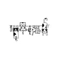thumbnail image 2 of Camiseta básica para mujer verano SuaveCute Cat and Bear Pattern Women's Casual T-Shirt - Polyester Knit Fabric, Round Neck, All-Season Comfort, Animal-Themed Short Sleeve TopFather's Day, Mother's, 2 of 7