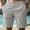 Gray, variant on Pjgvf Casual Men's Shorts Pocket Button Shorts Solid Color Breathable Straight Leg Loose Fit Holiday Work Pants Coffee L