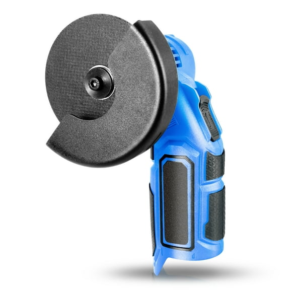 12V Cordless Angle Grinder Variable Speed with Spindle Lock Button for Dry Cutting Rough Grinding, Blue (Tool Only)