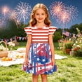 thumbnail image 2 of Grblisyd 4th of July Girls Dresses Size 10-12 Crew Neck Sleeveless American Flag A-Line Dress Independence Day Tank Dress, 2 of 6