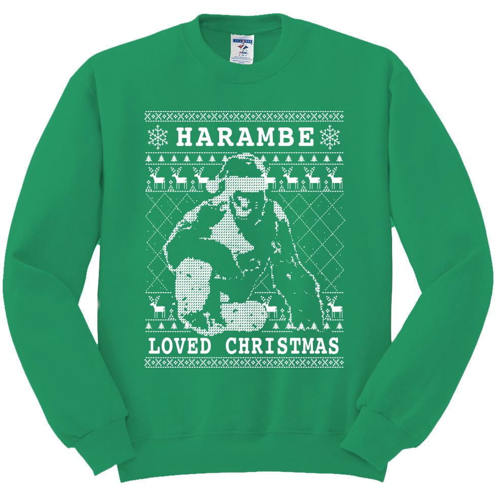 harambe ugly sweater