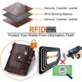 thumbnail image 3 of JFBUJC Men's Wallet Protection Men's Leather Wallet with Chain Double Fold Men's Wallet with Coin Pocket Zipper Wallet 16 Card Slots Purse Wallet (Coffee), 3 of 5