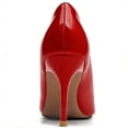 thumbnail image 5 of DADAWEN Women's Pumps Stiletto Heels Pointed Toe Red Wedding Dressy Shoes 8.5 US, 5 of 6