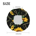 thumbnail image 6 of Kll Sunflowers Pattern Shower Cap & Bath Cap For Women,Reversible Oversized Waterproof Shower Caps For All Hair Lengths,Elastic Reusable Bathing Hair Cap, 6 of 9