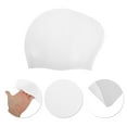 thumbnail image 3 of Unique Bargains 1 Pc Waterproof Solid Color Swim Cap for Women White, 3 of 6