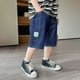 thumbnail image 5 of JFOPQVSM Boy's Jean Shorts Baggy Elastic Waist Distressed Denim Shorts Ripped Frayed Hem Fashion Casual Summer Jorts (1-8Y), 5 of 5