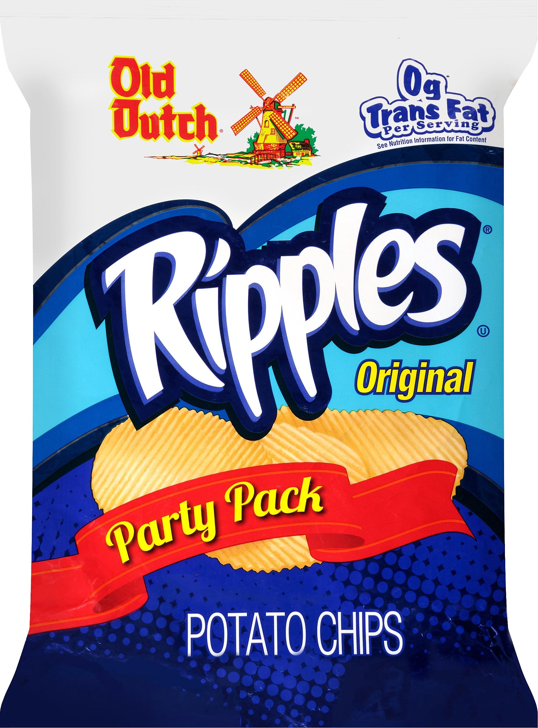 Old Dutch Party Pack Original Ripples Potato Chips, 16 oz.