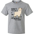 thumbnail image 3 of Inktastic Nana's You Say Alpaca My Bags Youth T-Shirt, 3 of 5