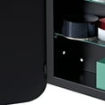 thumbnail image 5 of Soges Medicine Cabinet Bathroom Mirror Cabinet Iron Frame with 2 Adjustable Shelves, Recess or Surface Mounted Installation, 23.6" x 15.7", Black, 5 of 8
