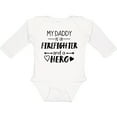 thumbnail image 3 of Inktastic My Daddy is a Firefighter and a Hero Boys or Girls Long Sleeve Baby Bodysuit, 3 of 5