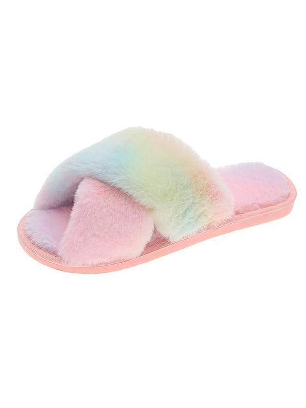 rainbow slippers