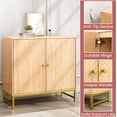 thumbnail image 6 of FANRAL 31.5" Wide Sideboard Buffet with Doors,Adjustable Shelf,Modern Minimalist Storage Console for Living Room Kitchen Dining Room,Natural Oak Storage Cabinet, 6 of 7