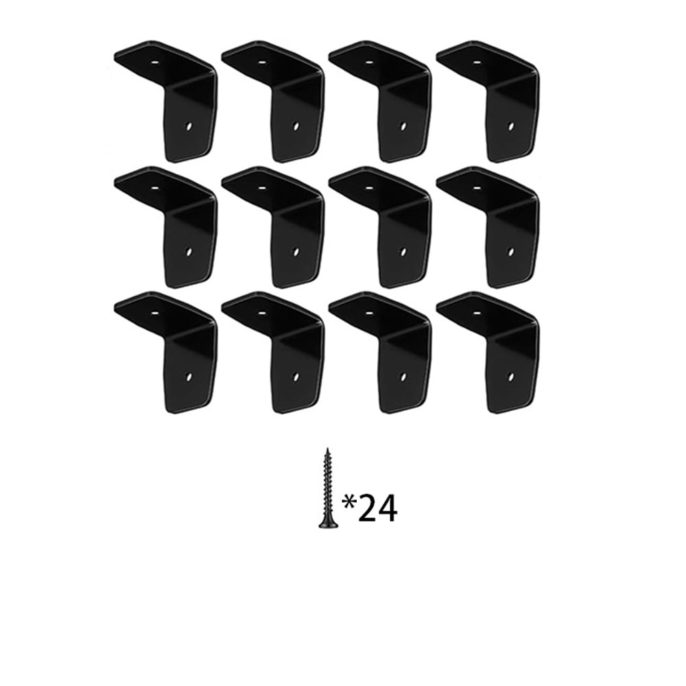 Metal Rafter Clips 12 Pcs Black Pergola Hardware Clips Galvanized Steel Rafter Brackets ...