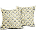 thumbnail image 2 of Navy Blue Yellow Floral Block Print Pillow Covers 20x20 Inch Set of 2, Vintage Flower Pattern Decorative Throw Pillowcases Outdoor Farmhouse Cushion Covers Spring Summer Rustic Sofa Couch Bed Decor, 2 of 6