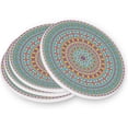 thumbnail image 3 of Coolnut Floral Mandala Coasters for Drinks Set of 4, Absorbent Ceramic Drink Coaster with Cork Base for Wooden Coffee Table, Cool Housewarming Gift for Home Decor Gifts, 3 of 6