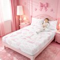 thumbnail image 3 of meiyoeat Pink Coastal Sketch Pattern Bed Sheets,Marine Navigation Theme Full Size Sheets For Girl,4 Pieces,1 Flat Sheet,1 Fitted Sheet and 2 Pillowcases, 3 of 6