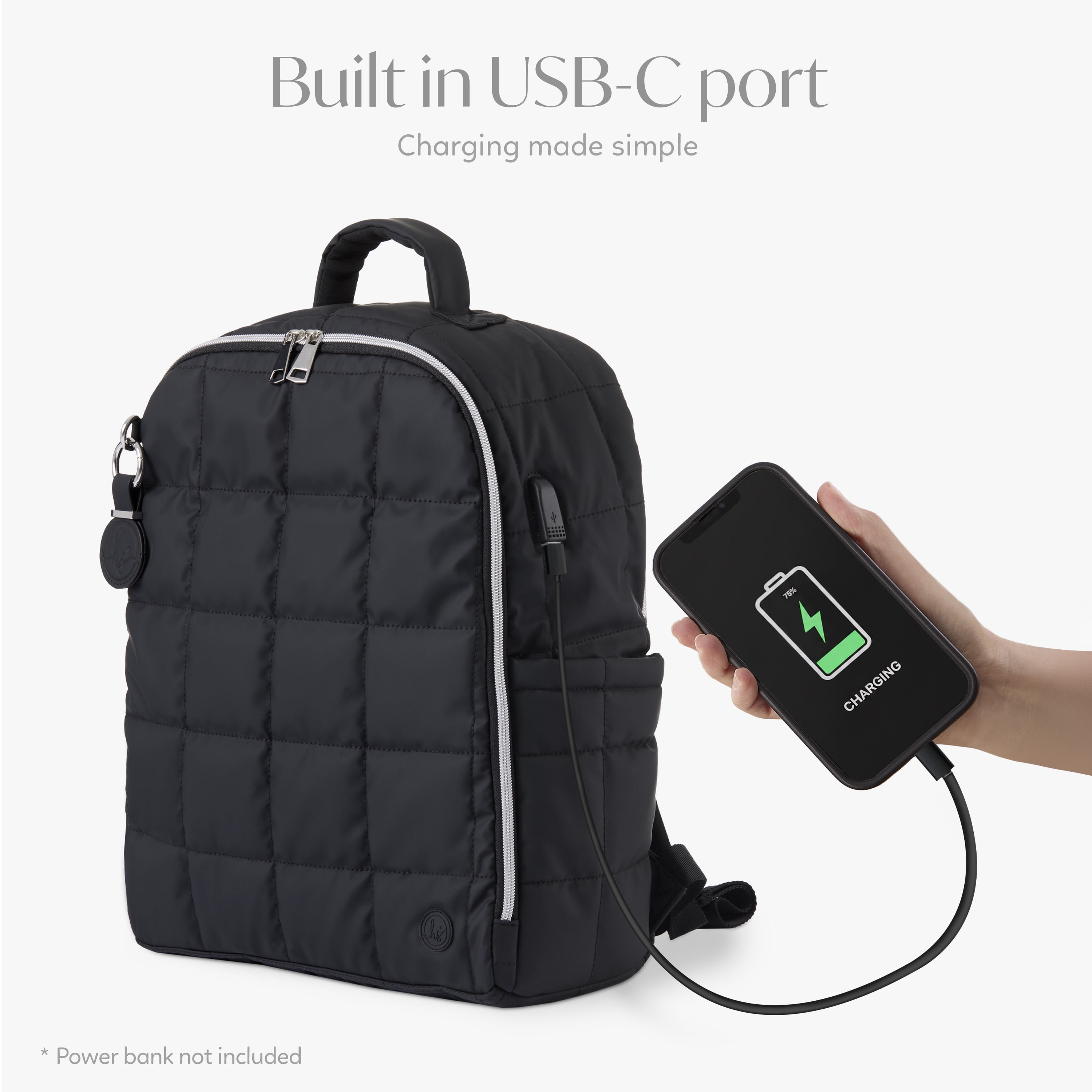 Ensemble de 5 sacs à dos Hannah & Sophia North, noir nuit