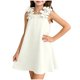 thumbnail image 1 of Vestido sin mangas con cuello redondo hasta la rodilla para niña, vestido con tirantes de color liso con flores tridimensionales, vestido de princesa para boda, cumpleaños, vestido de poliéster para n, 1 of 4