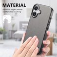 thumbnail image 6 of Dteck Case for iPhone 16 Plus,Slim Premium Canvas Grain PU Leather,Soft TPU Bumper,Non-Slip Anti-Scratch Shock-Absorbent,Protective Phone Cover for iPhone 16 Plus,Gray, 6 of 8