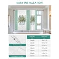thumbnail image 6 of Eucalyptus Green Tie Up Curtains for Windows 63 Inch Length Balloon Curtains Kitchen Adjustable Balloon Window Shade Stripes Bottle Flower Cactus Plant Tie Up Valance Bathroom Curtain Window 52"x63", 6 of 6