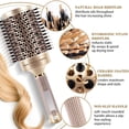 thumbnail image 2 of Large Round Brush for Blow Out, Nano Thermal Ceramic and Ionic Tech Round Barrel Hair Brush with Boar Bristles, Roller for Blow Drying (Gold, 4 inch, Barrel 2.7 Inch, 65mm), 2 of 4