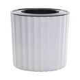 thumbnail image 2 of Round Plastic Planter Self-watering Herb Plant Pot Indoor Garden Stylish Foolproof Flowerpot 9.8cm (White), 2 of 9