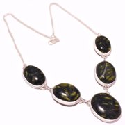Star Galaxy Oval Shape Gemstone Handmade Fashion Necklace Jewelry 18" SA 1434