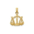 thumbnail image 3 of 10k Yellow Gold Justice Scales Pendant Necklace for Men and Women, Libra Zodiac Symbol, Legal Balance Charm, Unisex Astrology Fine Jewelry for Law Profession, 3 of 7