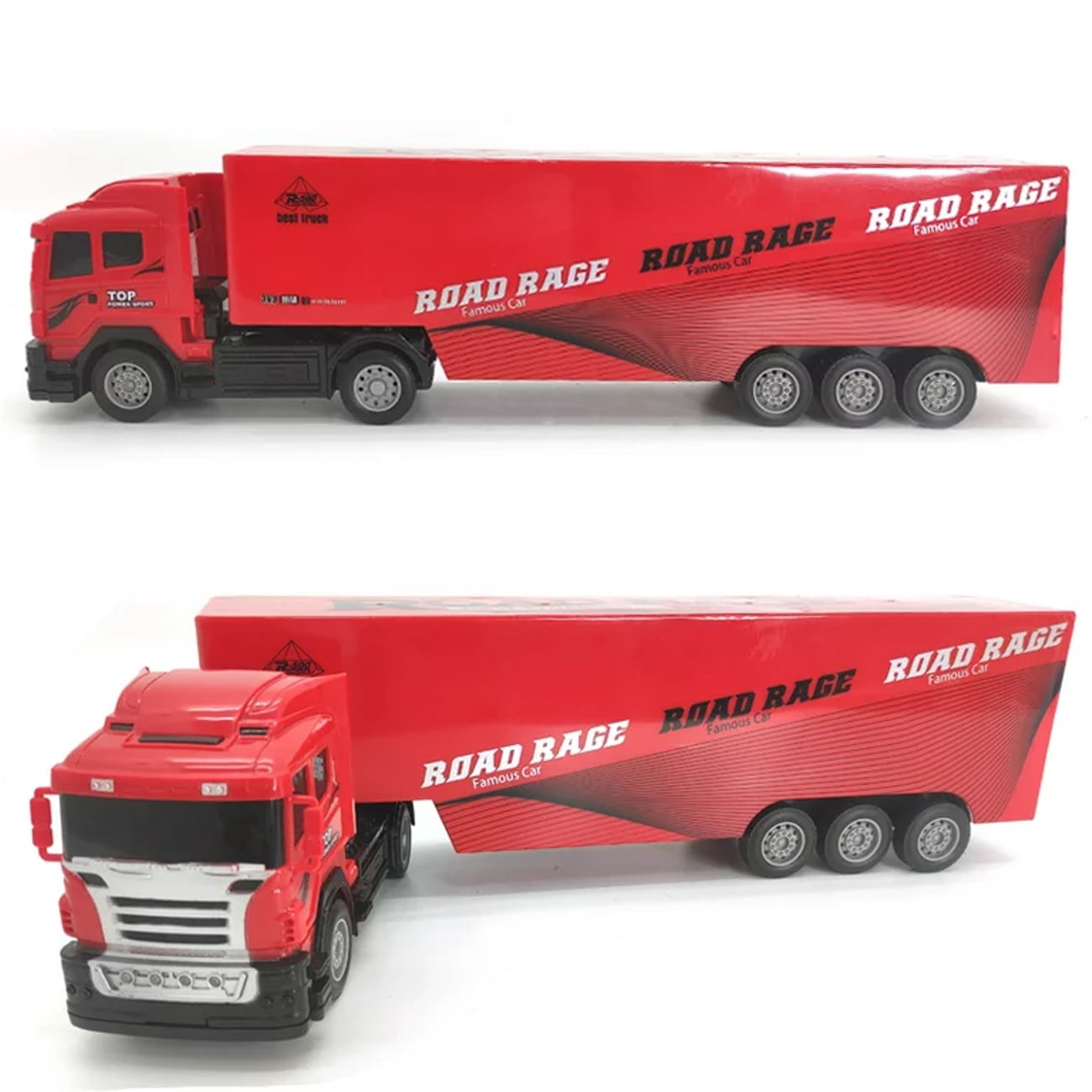 Truck Trailer 32 inch 2.4 GHz Fast Speed RC Kids Toy Carrier Vehicle Cargo Transporter