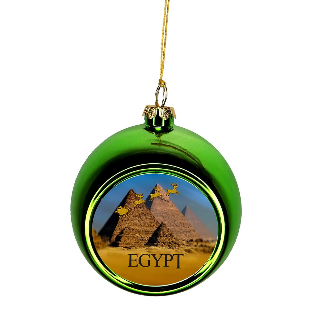 Egypt Christmas Ornament Pyramid Ornament Christmas DÃ©cor Green Ball