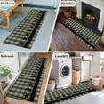 thumbnail image 6 of 2x6 Kitchen Runner Rug, Sage Green Black Plaid Non-Skid Rubber Backing Large Rectangle Rugs - Living Room Bedroom Home Office, Vintage Star Buffalo Check Rustic Indoor Floor Mat Carpets Washable Rug, 6 of 9