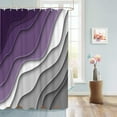 thumbnail image 2 of Shower Curtains 72 x 72 Inches Purple Grey Modern Geometric Bath Curtain Abstract Beach Waterproof Polyester Fabric Bathroom Curtain with 12 Hooks Decoration, 2 of 6