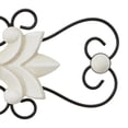 thumbnail image 5 of DecMode White Wood Carved Cross Cross Wall Decor with Metal Scrollwork, 5 of 8