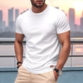 thumbnail image 4 of Camiseta de Viscosa de Bambú para Hombre, Ultra Suave, , con Cuello Redondo Refrescante, Informal, Básica, Interior S, 4 of 6