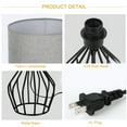 thumbnail image 3 of Modern Table Lamp 2 Piece Set-Black Metal Bedside Lamp For Bedroom, Grey Zhen'z, 3 of 4