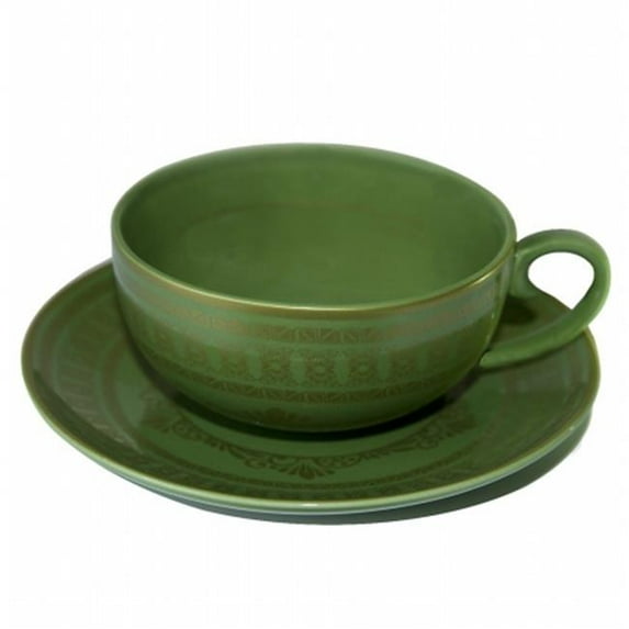 The Veda Company 3002SY Porcelain Tea Cup & Saucer - Serenity