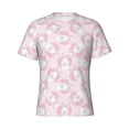 thumbnail image 4 of Vsdgher Cute Rabbit Print Men's Dry Fit Mesh Athletic Shirts Moisture Wicking Tennis T-Shirt Tops, 4 of 9