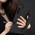 thumbnail image 5 of Dteck Kids Case For Samsung Galaxy Tab S6 Lite 10.4-inch 2020 Model SM-P610 P615, Heavy Duty Shockproof Kickstand Case with Removable Shoulder Strap/Flexible Handle Strap, Black, 5 of 7
