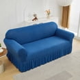 thumbnail image 1 of Granjero Gordo La funda elástica para sofá de sala de estar es fácil de instalar, funda protectora de muebles lavable, 1 pieza, estilo C, 2 asientos, 1 of 4