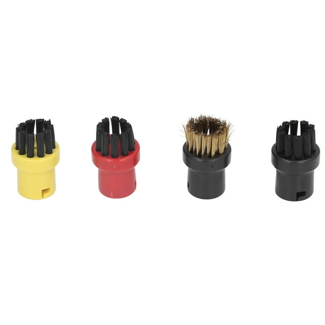 YUMILI 4 Pcs Brosse Ronde en Nylon Buse pour Nettoyeur Vapeur SC1 SC2 SC3 SC4 SC5 SC7 Karcher