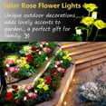 thumbnail image 6 of Solar Garden Stake Lights, Rose Flowers Lights LED Yellow Solar Stake Lights with 10 Roses Waterproof for Garden, Yard, Christmas Pathway, Grave Decor(2 Pack-Yellow), 6 of 8
