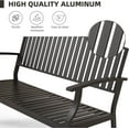 thumbnail image 4 of GONICHA Outdoor Bench,Weatherproof Aluminum Patio Garden Bench for Park Yard Deck Entryway,Gray, 4 of 6