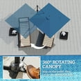 thumbnail image 4 of Outsunny 8'x8' Square Patio Hanging Offset Umbrella w/ Cross Base Navy Blue, 4 of 10