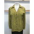 thumbnail image 1 of Yellow And Black Window Pane Plaid Blouse (Style# 9045), 1 of 3