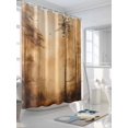 thumbnail image 3 of Impressionist Style Shower Curtain Set ，Waterproof Fabric Shower Curtains Abstract Art Forest Trees Color Block Shower Curtains for Bathroom,Bathroom Decor 72"x84", 3 of 6