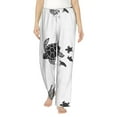 thumbnail image 2 of Picia Family Of Sea Turtles Womens Soft Woven Cotton Elastic Waistband Sleep Pajama Pant Lounge Sleep Pant With Pockets And Drawstring-Small, 2 of 9