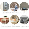 thumbnail image 6 of Trendix 3D Wall Panel Stick Foam Brick Wallpaper Peel, Waterproof Self-Adhesive Wallpaper, 10Pcs Wooden Grain Decoration Sticker, 11.8 x 11.8 Inch (Grey), 6 of 7
